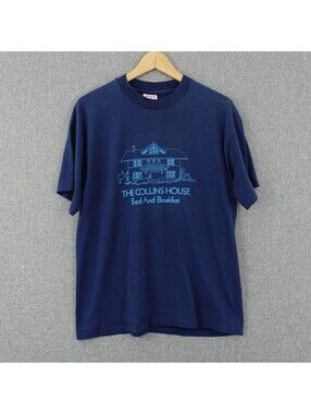 Vintage T-Shirt Single Stitch Hanes Collins House Bed & Breakfast Medium 1990's
